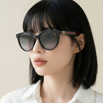 GUCCI Sonnenbrille GG0702SKN 004 runde Hornfassung Interlocking Asian Fit 62831828