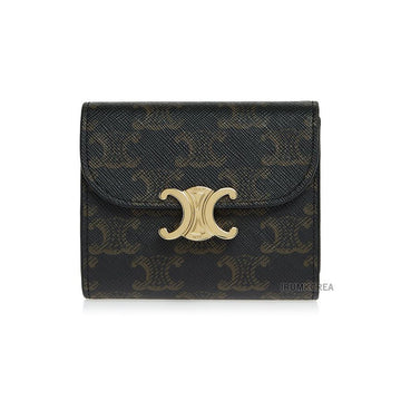 Celine Triomphe Canvas Compact Wallet 151515774