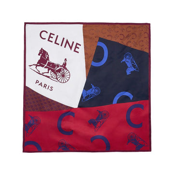 CELINE 女性用スクエアシルクスカーフ 151515814