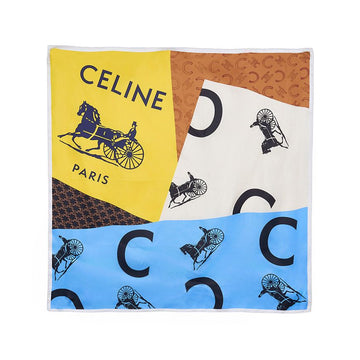CELINE 女性用スクエアシルクスカーフ 151515821