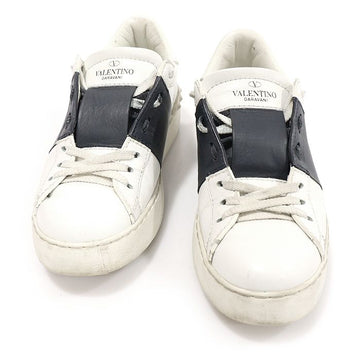 Valentino White Marine Navy Calfskin Hidden Open Women's Sneakers 35.5 151516974