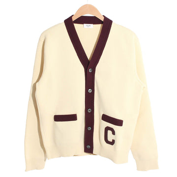 Celine College Back Logo Cardigan Ivory RV08I192W 01EZ 151543178