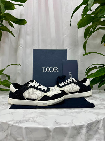 Dior B27 Low Top Sneakers Black (Denim/Leather) 42 Size 151555128 [P]