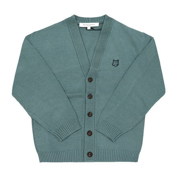 MAISON KITSUNE Boldes Fuchs-Kopf-Patch V-Ausschnitt Herren Cardigan OM00502KT1099 0080 144569673