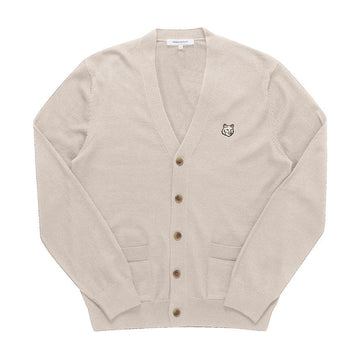 MAISON KITSUNE Bold Fox Head Patch V-Neck Herren Cardigan 0134 144569738