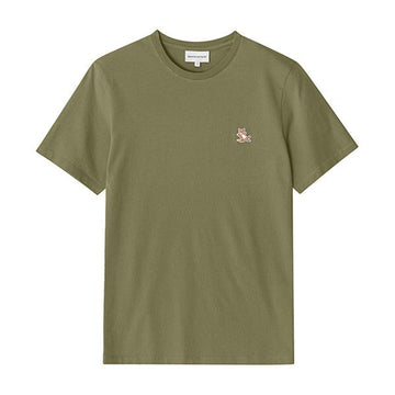 Maison Kitsune Men's Short Sleeve T-Shirt with Fox Patch P384 144569991