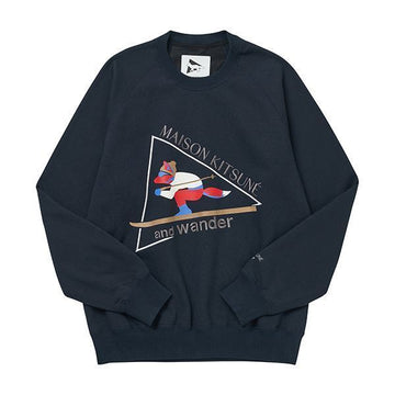MAISON KITSUNE Ski Fox Logo Patch Unisex Sweatshirt 5743284910 144570052 [P]