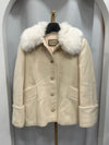 GUCCI Wollmantel mit Pelzkragen Gr. 38 151627087 [P]