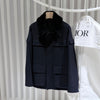 DIOR (S+ / 48) / Kaschmir Jacke in Schwarz mit Shearling 151630651 [P]
