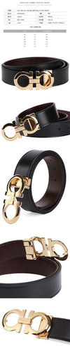 SALVATORE FERRAGAMO Double Gancini Gürtel Schwarzbraun 67-5542 0586940 151630897 [P]
