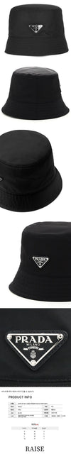 PRADA 三角ロゴナイロンバケットハットブラック 1HC137 2DMI F0002 52545719 [P]