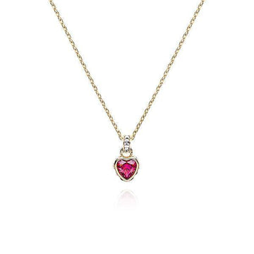 Swarovski Chroma Heart Red Stud Necklace 5648750 145683162