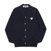 Comme Des Garcons 2 PLAY Heart Patch V-Neck Unisex Cardigan 149504783 [P]