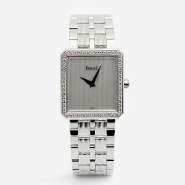 PIAGET Vintage Damen Gold Uhr Protokoll Large 94155 Weißgold mit Diamanten manuell 1990er Jahre 151641933