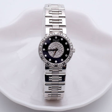 Piaget Dancer Women's Watch 18K White Gold Diamond Onyx 24mm 90564 1990 151641935