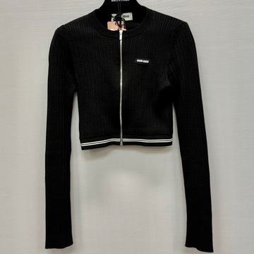 MIU MIU クロップニットジップアップ (33 44) 151641965