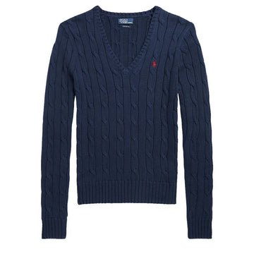 POLO RALPH LAUREN Kabelstrickpullover mit Ponystickerei Navy 211891641 002 151499982