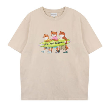 MAISON KITSUNE サーフィン フォックス メンズ コンフォート 半袖 Tシャツ 91566593