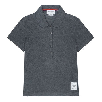 Thom Browne Cotton Crepe Jersey Round Collar Polo 59652876