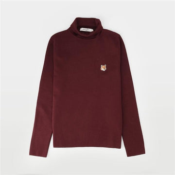 MAISON KITSUNE Fuchs Kopf Patch Rollkragen Strick JW00507KT1036 P596 150468403