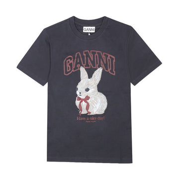 GANNI Damen T-Shirt mit kurzen Ärmeln 151510258