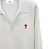 AMI Heart Logo Collar Knit T-Shirt 193 151647625 [P]