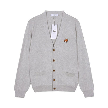 Maison Kitsune Men's Foxhead Merino Cardigan 151648314