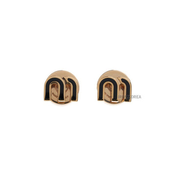 Miu Miu 5JO911 2F6T F0002 FW25 Women's Metal Logo Earrings 151648315