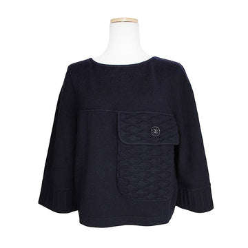 CHANEL Midnight Blue Cashmere Blend Knit Top 66 151648825