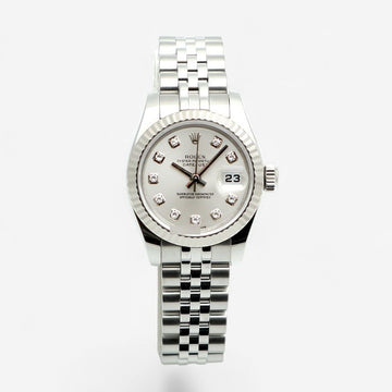 ROLEX Datejust 26 Damen Stahl Uhr mit original 10-Punkt Diamanten 2009 151663348