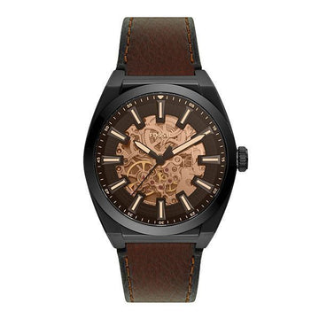 FOSSIL エバレット スケルトン メンズ レザウオッチ ME3207 144732239 [P]