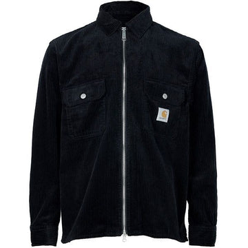 Carhartt 25FW Black Rinsed Reynolds Zip-Up Shirt Jacket I036049 8902 151664053