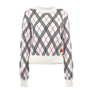 Burberry Women's Argyle Check Crop Knit 151664104