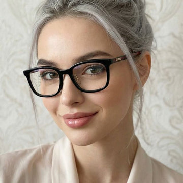 Gucci Glasses Frame GG1873OK 001 Three Stripes Square Horn Rimmed Eyewear Unisex 149349417