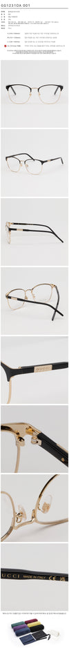Gucci GG1231OA 001 Luxury Square Metal Asian Fit 76618545 [P]