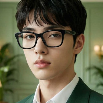 GUCCI Brillengestell GG1177OA 001 Schwarz Hornrahmen Rechteckig Asiatische Passform 62823946