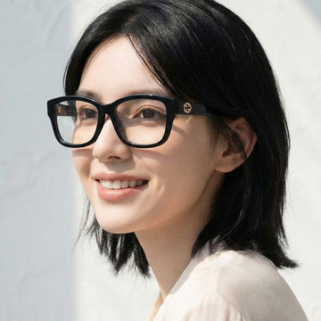 GUCCI Brille GG1259OA 001 Luxus Interlocking G Schwarz Hornbrille Asiatische Passform 62823937
