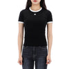 COURREGES Leichte Kontrast Kurzarm-T-Shirt 151677716 [P]