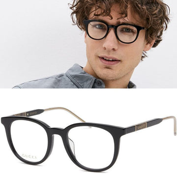 Gucci Glasses Frame GG0845OK Black Horn Rim Unisex Daily Luxury Fashion 124599782