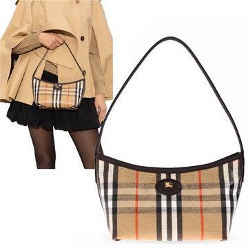 BURBERRY 26SS ハイランドバゲットバッグ/8112278/チェックミニバッグ 151678191
