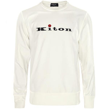 Kiton White Logo Sweatshirt 142772952