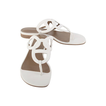 HERMES H202182 Strand Sandalen Napa Blanc 39 Größe 36585Y-1 151759286