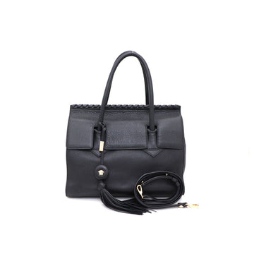 VERSACE Woven Top Satchel Tote Bag mit Quasten kk27632179 151761768