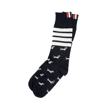 Thom Browne Scalloped Edge Pointelle Stitch Socks 151766087