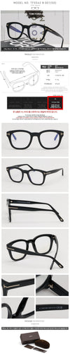 TOM FORD TF5542B 001 Brille mit blauer Lichtfilterung, quadratisch, schwarz, dicke Hornbrille 147659607 [P]