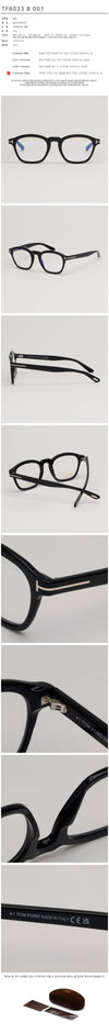 Tom Ford TF6033B 001 Fashion Square Black Acetate Eyeglass Frame 140226092 [P]