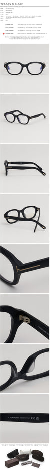 TOM FORD ブルーライトカットメガネフレーム TF6005DB 002 厚いセルロイド マットブラック アジアフィット 134030881 [P]