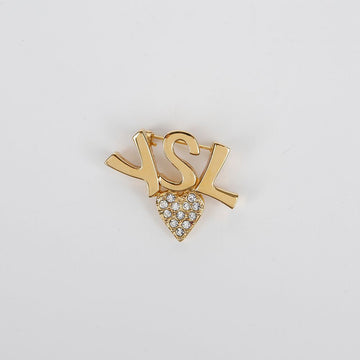 SAINT LAURENT ラインストーンブローチ 151509151