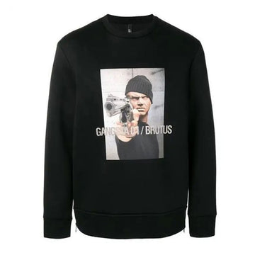 NEIL BARRETT Gangster Brutus Neopren Sweatshirt Schwarz PBJS448D L511S 1414 151770900