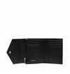 SAINT LAURENT BOW01 1000 ブラック 3段 ゴールド モノグラム 財布 87299843 [P]